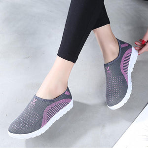 Color Block  Flat  Round Toe  Casual Sport Sneakers