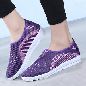 Color Block  Flat  Round Toe  Casual Sport Sneakers