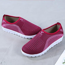 Load image into Gallery viewer, Color Block  Flat  Round Toe  Casual Sport Sneakers