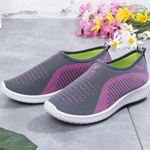 Color Block  Flat  Round Toe  Casual Sport Sneakers