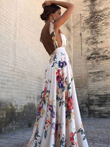 Sexy New Backless Floral Print Maxi Dress