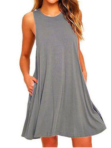 Fashion Sleeveless Packet Shift Dress