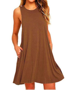 Fashion Sleeveless Packet Shift Dress