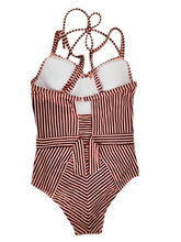 Load image into Gallery viewer, Striped One Piece Swimwear