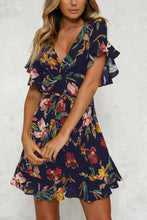 Load image into Gallery viewer, Sexy Short Sleeves Floral Print Mini Dress