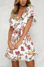 Load image into Gallery viewer, Sexy Short Sleeves Floral Print Mini Dress