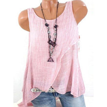 Load image into Gallery viewer, Sleeveless Round Neck Plain T-Shirts