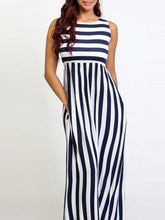 Load image into Gallery viewer, Stripe Sleeveless Wide Leg Jumpsuit