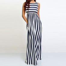 Load image into Gallery viewer, Stripe Sleeveless Wide Leg Jumpsuit