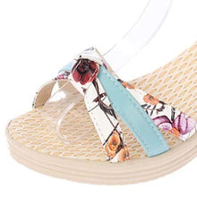 Load image into Gallery viewer, Floral  High Heeled  Ankle Strap  Peep Toe  Date Office Wedge Sandals