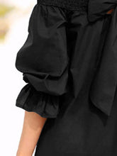 Load image into Gallery viewer, Spring Summer  Polyester  Women  Open Shoulder  Bowknot  Plain  Three-Quarter Sleeve Blouses