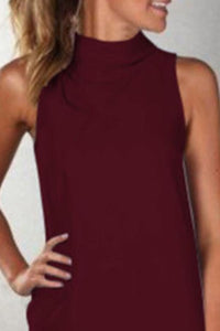 Crew Neck  Plain  Sleeveless Casual Dresses