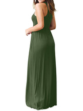 Load image into Gallery viewer, Round Neck Maxi Dress