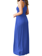 Load image into Gallery viewer, Round Neck Maxi Dress