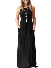 Load image into Gallery viewer, Round Neck Maxi Dress