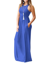 Load image into Gallery viewer, Round Neck Maxi Dress