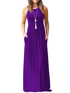 Round Neck Maxi Dress