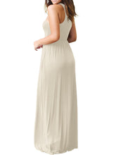 Load image into Gallery viewer, Round Neck Maxi Dress