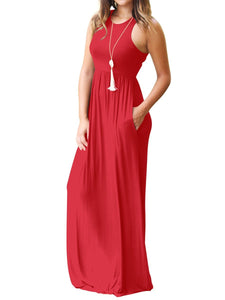 Round Neck Maxi Dress