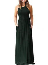 Load image into Gallery viewer, Round Neck Maxi Dress