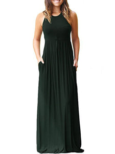 Round Neck Maxi Dress