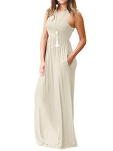 Load image into Gallery viewer, Round Neck Maxi Dress