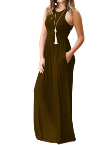 Round Neck Maxi Dress