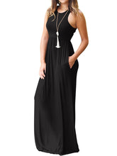 Load image into Gallery viewer, Round Neck Maxi Dress