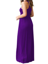 Load image into Gallery viewer, Round Neck Maxi Dress