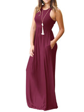 Load image into Gallery viewer, Round Neck Maxi Dress