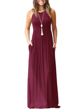 Load image into Gallery viewer, Round Neck Maxi Dress