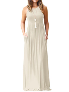 Round Neck Maxi Dress