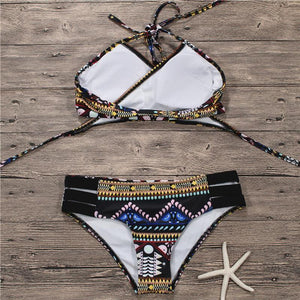 Sexy Ethnic Style Printing Bikini