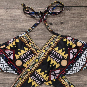 Sexy Ethnic Style Printing Bikini