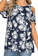 Load image into Gallery viewer, Round Neck  Patchwork Print Blouses