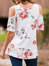 Load image into Gallery viewer, Round Neck  Patchwork Print Blouses