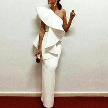 Load image into Gallery viewer, White Chic One Shoulder Bodycon Dress