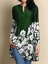 Load image into Gallery viewer, V Neck  Print Blouses