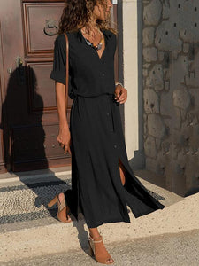 Flash Sale Fashionable Loose Long Sleeved Maxi Casual Dress