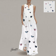 Load image into Gallery viewer, Butterfly Printed Casual Maxi Dress