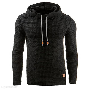 Fashion Plain Jacquard Weave Hoodie