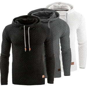 Fashion Plain Jacquard Weave Hoodie