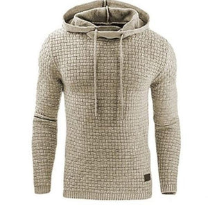 Fashion Plain Jacquard Weave Hoodie