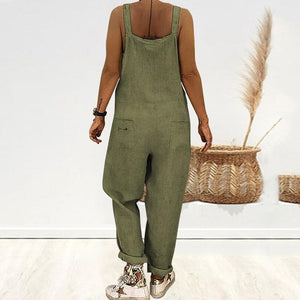 Loose Casual Linen Cotton Jumpsuit