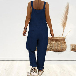 Loose Casual Linen Cotton Jumpsuit