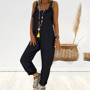 Loose Casual Linen Cotton Jumpsuit