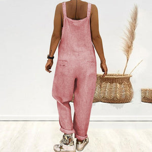 Loose Casual Linen Cotton Jumpsuit