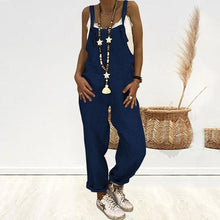 Load image into Gallery viewer, Loose Casual Linen Cotton Jumpsuit