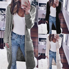 Load image into Gallery viewer, Fashion Long Sleeve Plain Pocket Cardigans