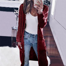 Load image into Gallery viewer, Fashion Long Sleeve Plain Pocket Cardigans